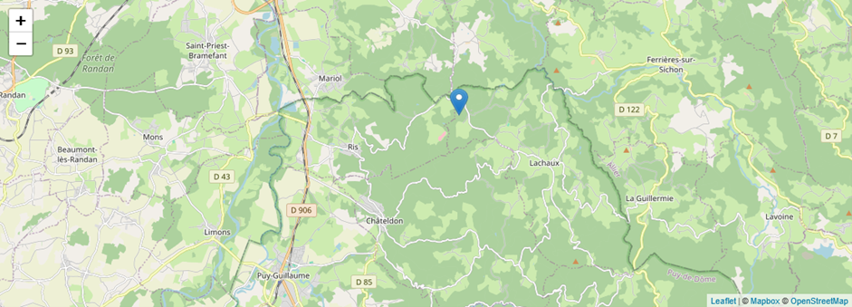 Figure 1 Localisation de l'ancienne mine de Rophin